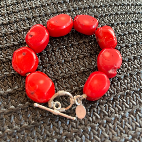 Red Stone and Silver Beaded 3-Piece Jewelry Set - Picture 8 of 11